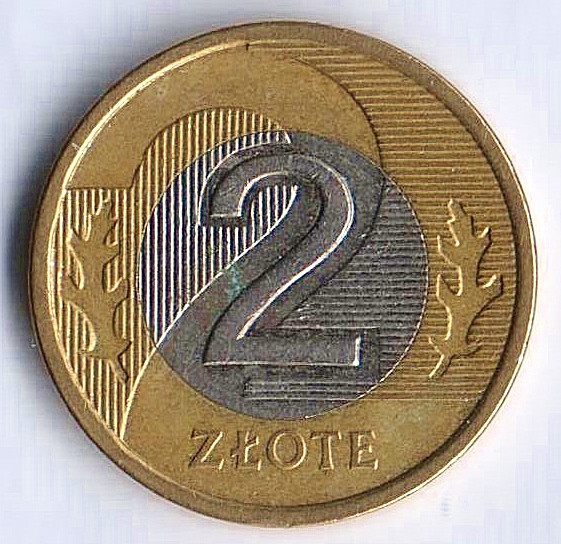 Монета 2 злотых. 2009 год, Польша.