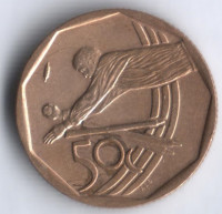 50 центов. 2003 год, ЮАР. Крикет. (Afrika Borwa).
