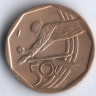 50 центов. 2003 год, ЮАР. Крикет. (Afrika Borwa).
