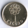 Монета 1 эскудо. 1996 год, Португалия.