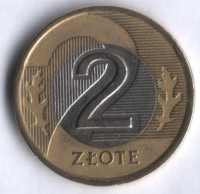 Монета 2 злотых. 1995 год, Польша.