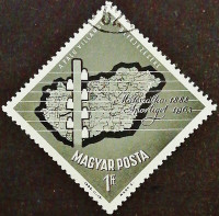 Почтовая марка. "Завершение электрификации венгерских деревень". 1963 год, Венгрия.