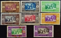 Набор марок (8 шт.). "Местный рынок". 1914 год, Сенегал.