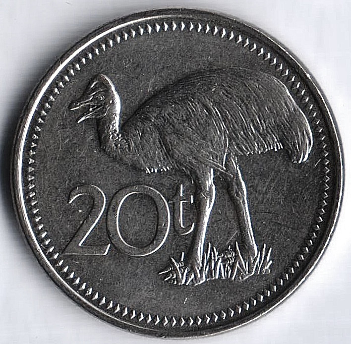 Монета 20 тойа. 2005 год, Папуа-Новая Гвинея. Монета 20 тойа. 2005 год, Папуа-Новая Гвинея.