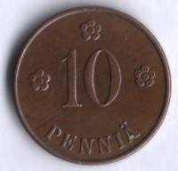 10 пенни. 1926 год, Финляндия.
