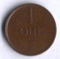 Монета 1 эре. 1926 год, Норвегия.