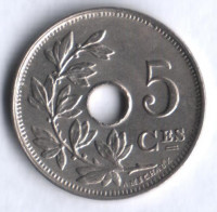 Монета 5 сантимов. 1926 год, Бельгия (Belgique).