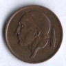 Монета 50 сантимов. 1965 год, Бельгия (Belgie).