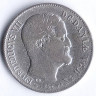 Монета 16 скиллингов-ригсмёнт. 1856(VS) год, Дания.