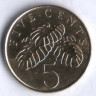 5 центов. 1997 год, Сингапур.
