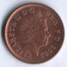 Монета 1 пенни. 2002 год, Великобритания.