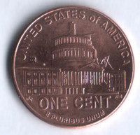 1 цент. 2009(D) год, США. Президентство Линкольна.