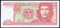 Банкнота 3 песо. 2005 год, Куба.