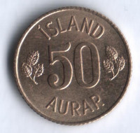 Монета 50 эйре. 1971 год, Исландия.