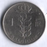 Монета 1 франк. 1954 год, Бельгия (Belgique).