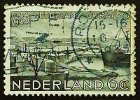 Почтовая марка. "300 лет открытия Кюрасао". 1934 год, Нидерланды.