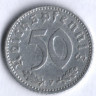 Монета 50 рейхспфеннигов. 1944 год (F), Третий Рейх.