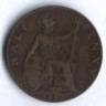 Монета 1/2 пенни. 1912 год, Великобритания.