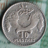 Монета 10 пиастров. 1929 год, Ливан.