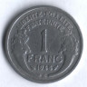 Монета 1 франк. 1945(B) год, Франция.