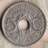 Монета 5 сантимов. 1922 год, Франция. 