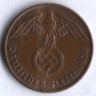 Монета 2 рейхспфеннига. 1938 год (J), Третий Рейх.