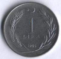 1 лира. 1965 год, Турция.