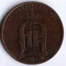 Монета 5 эре. 1874 год, Швеция.