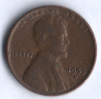 1 цент. 1955(D) год, США.