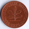 Монета 2 пфеннига. 1975(J) год, ФРГ.