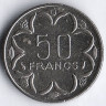 Монета 50 франков. 1984(D) год, Центрально-Африканские Штаты (Габон).