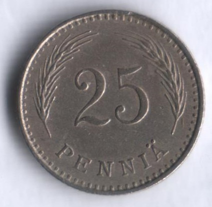 25 пенни. 1927 год, Финляндия.