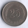 25 пенни. 1927 год, Финляндия.