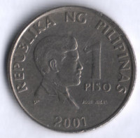 1 песо. 2001 год, Филиппины.