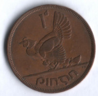 Монета 1 пенни. 1943 год, Ирландия.