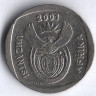 Монета 2 ранда. 2001 год, ЮАР. UMZANSTI AFRIKA.