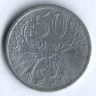 Монета 50 геллеров. 1940 год, Богемия и Моравия.