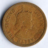 Монета 5 центов. 1956 год, Британские Карибские Территории.