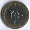 Монета 250 риалов. 2002 год, Иран.