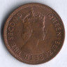 Монета 2 цента. 1975 год, Маврикий.