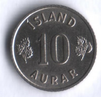 Монета 10 эйре. 1960 год, Исландия.