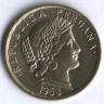 Монета 10 сентаво. 1953 год, Перу.