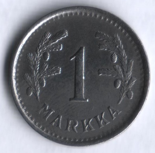 1 марка. 1950 год, Финляндия.