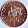 Монета 100 франков. 2003 год, Новая Каледония.