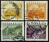 Набор марок (4 шт.). "Пейзажи (большой формат)". 1929-1932 годы, Австрия.