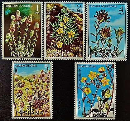 Набор марок (5 шт.). "Флора". 1974 год, Испания.