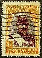 Почтовая марка. "Президент Хулио Архентино Рока". 1933 год, Аргентина.