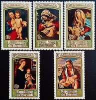 Набор марок (5 шт.). "Рождество`1978". 1979 год, Бурунди.