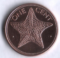 Монета 1 цент. 1987 год, Багамские острова.