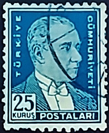 Почтовая марка (25 k.). "Кемаль Ататюрк". 1931 год, Турция.